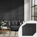 Upick Acoustic Wood Wall Panels 4 Pack 24in x24in - Noise Reducing