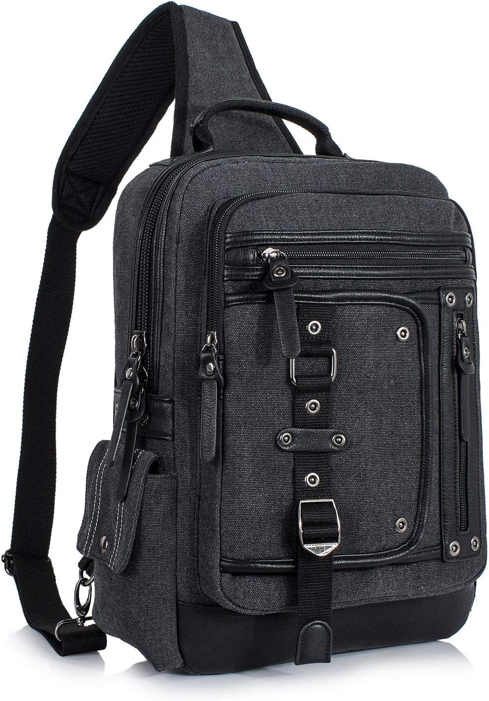 Schkleier Messenger Bag for Men: Stylish Canvas Sling Backpack