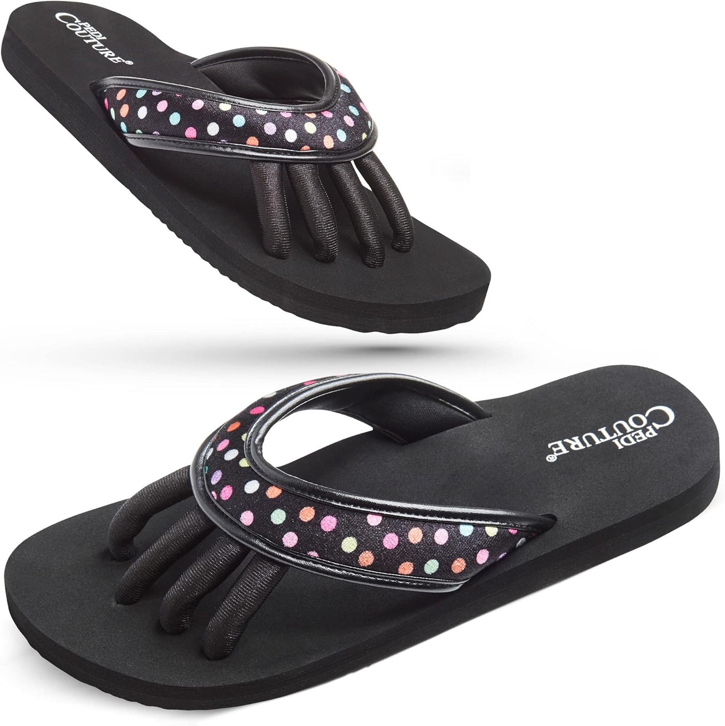 Pedicure Sandals with Built In Toe Separators for Women
