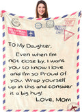 Mothers Day Blanket Gifts for Daughter 55x70 in - Cozy Sentimental