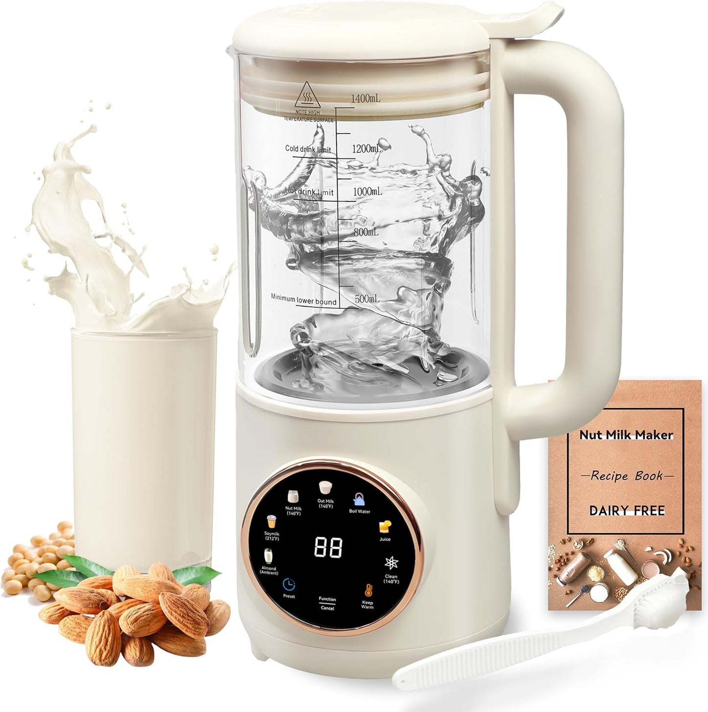 8 in 1 Nut Milk Maker Machine for Homemade Plant-Based Beverages