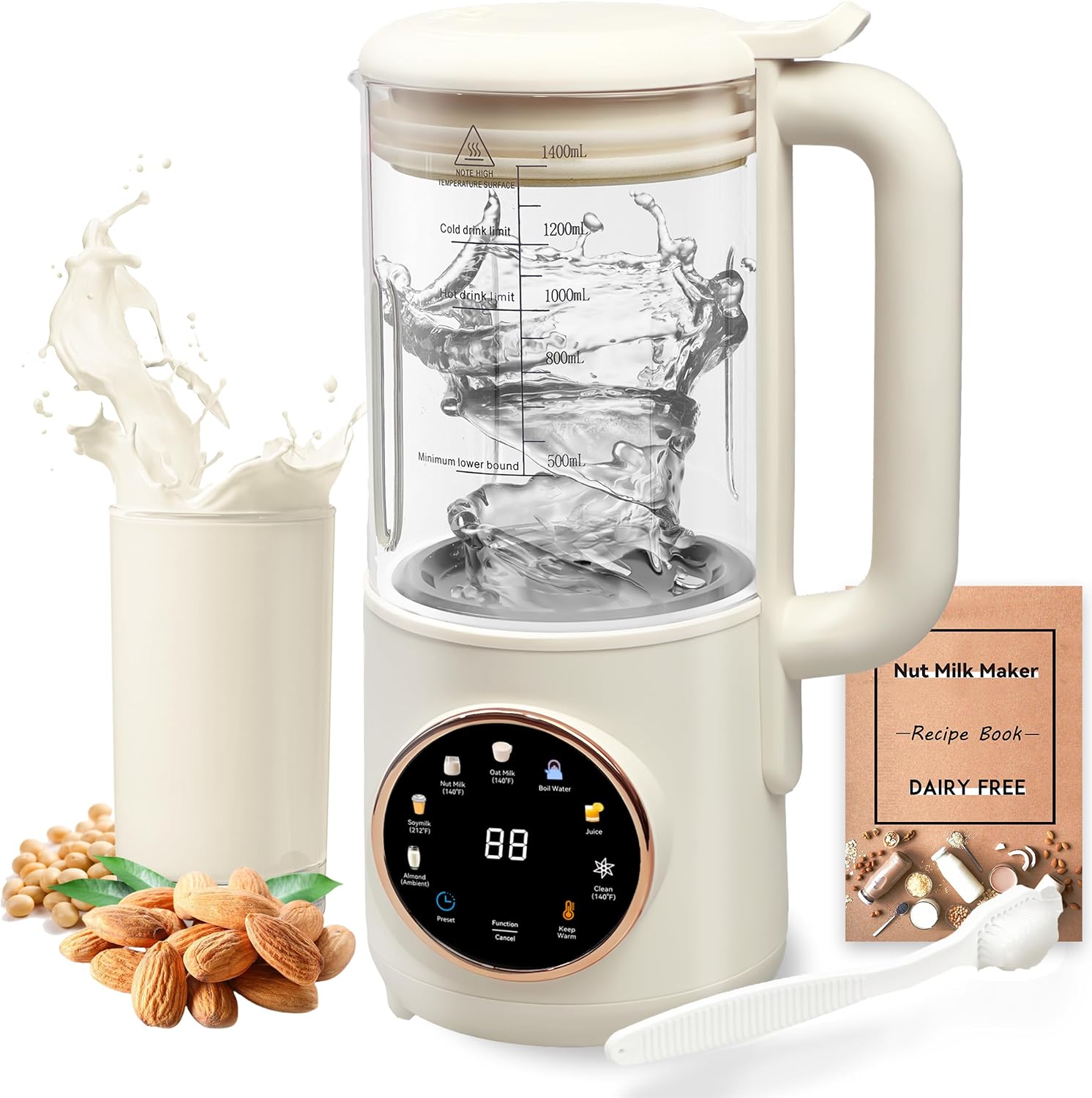 8 in 1 Nut Milk Maker Machine for Homemade Plant-Based Beverages