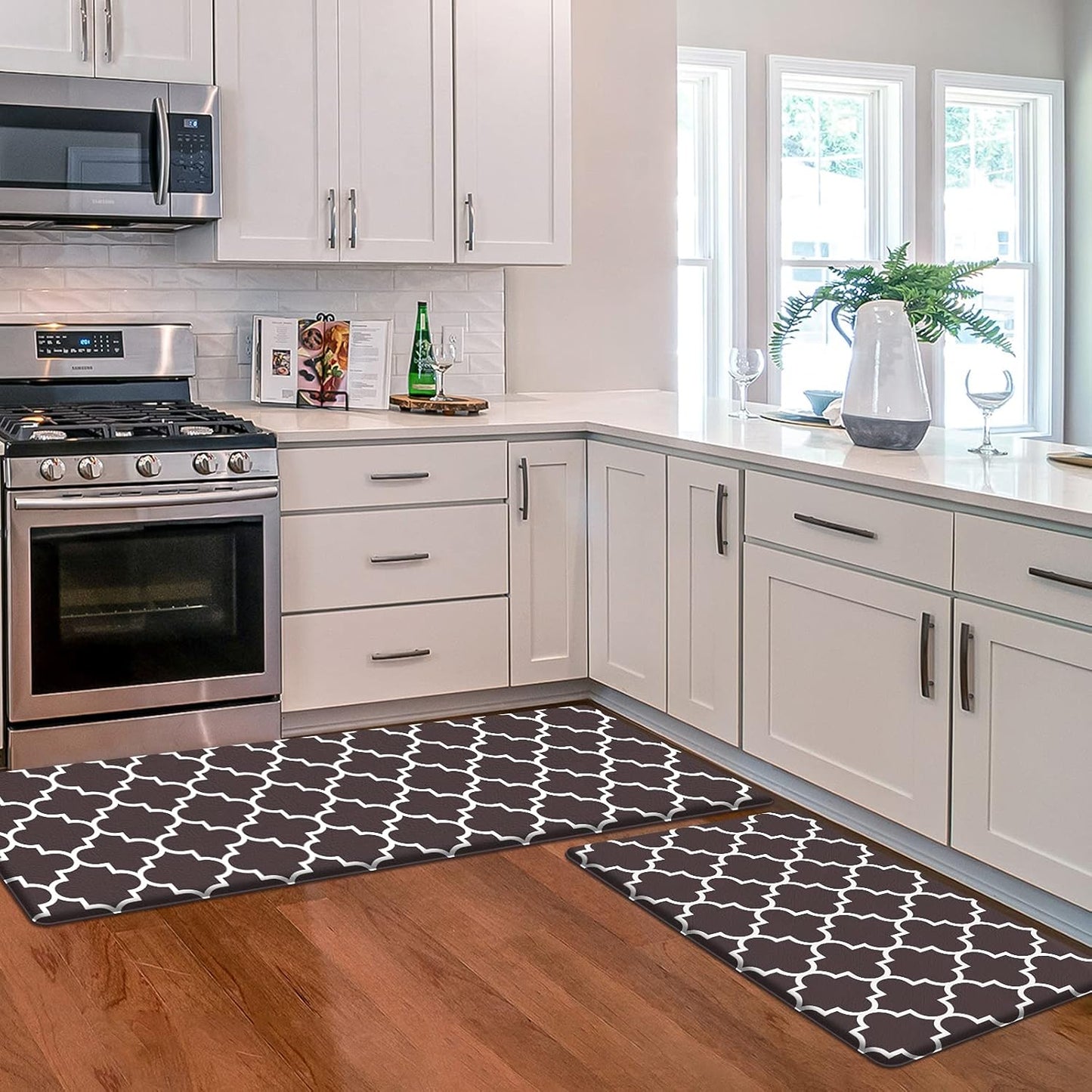 KMAT Kitchen Mat Set - Cushioned Anti-Fatigue Floor Mats