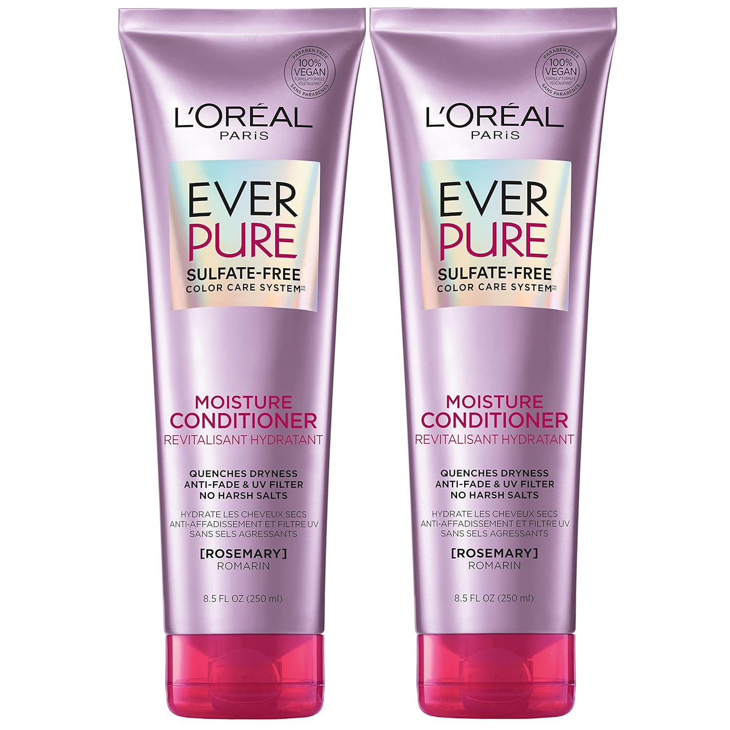 L'Oreal Paris EverPure Moisture Conditioner Set - Color-Treated Hair Hydration x2