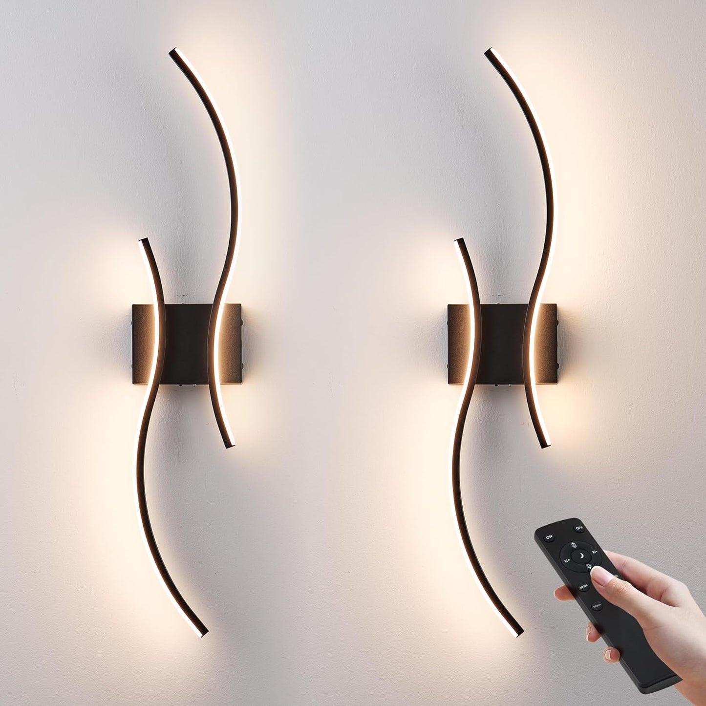 Battery Operated Wall Sconces with Remote Control for Home