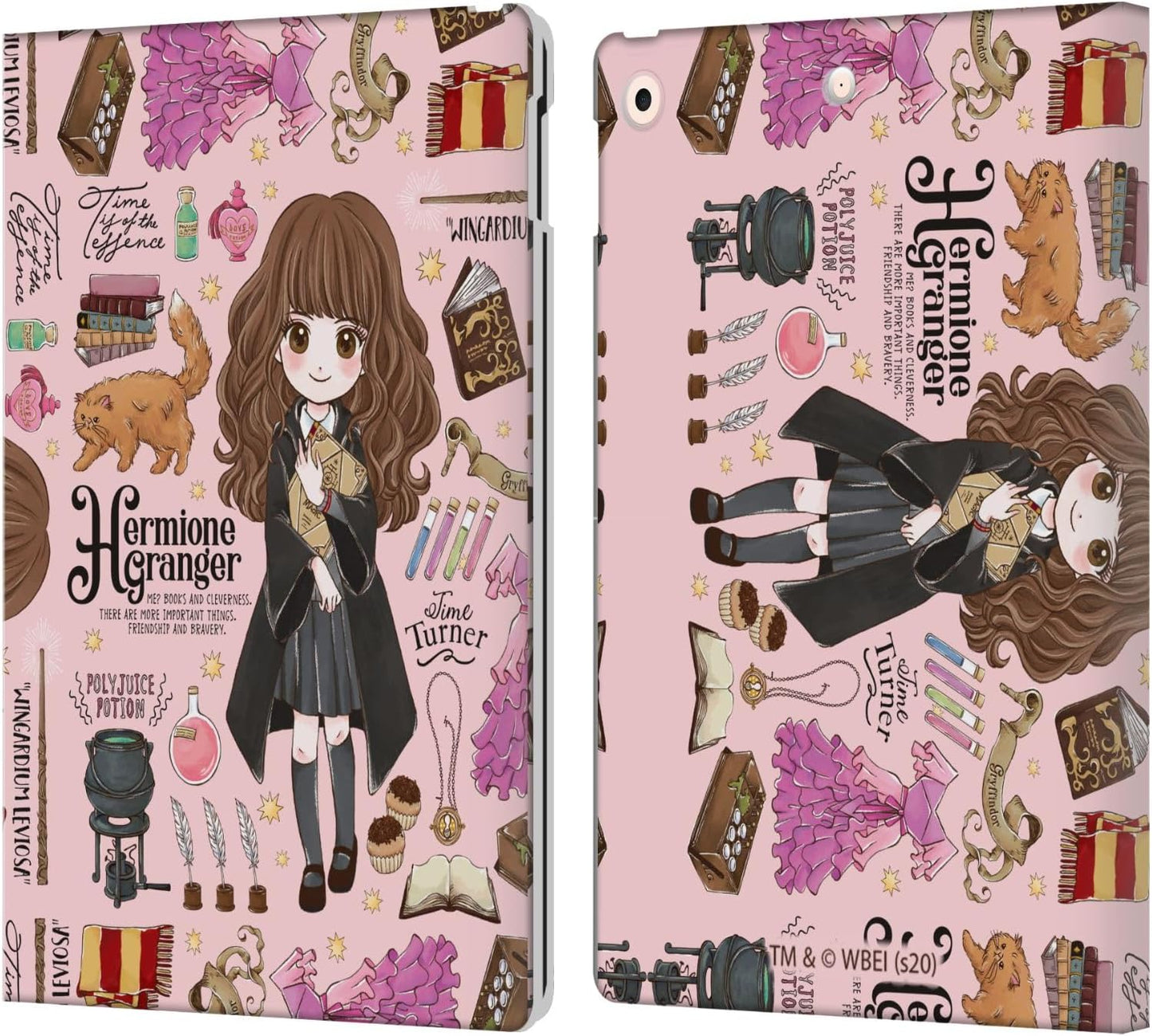 Harry Potter Hermione Pattern Leather Wallet Case for iPad 10.2