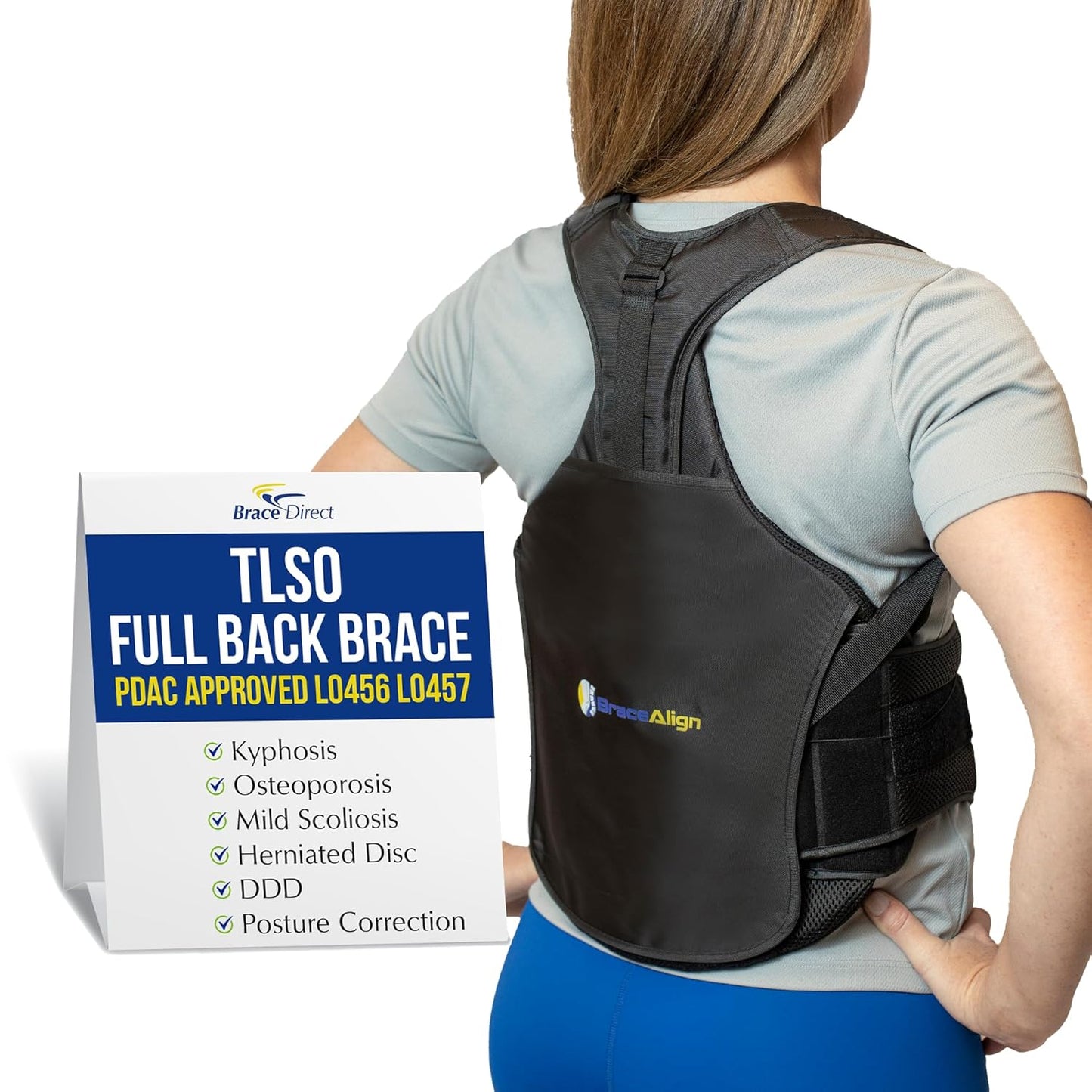 Plus Size TLSO Full Back Brace for Scoliosis and Recovery
