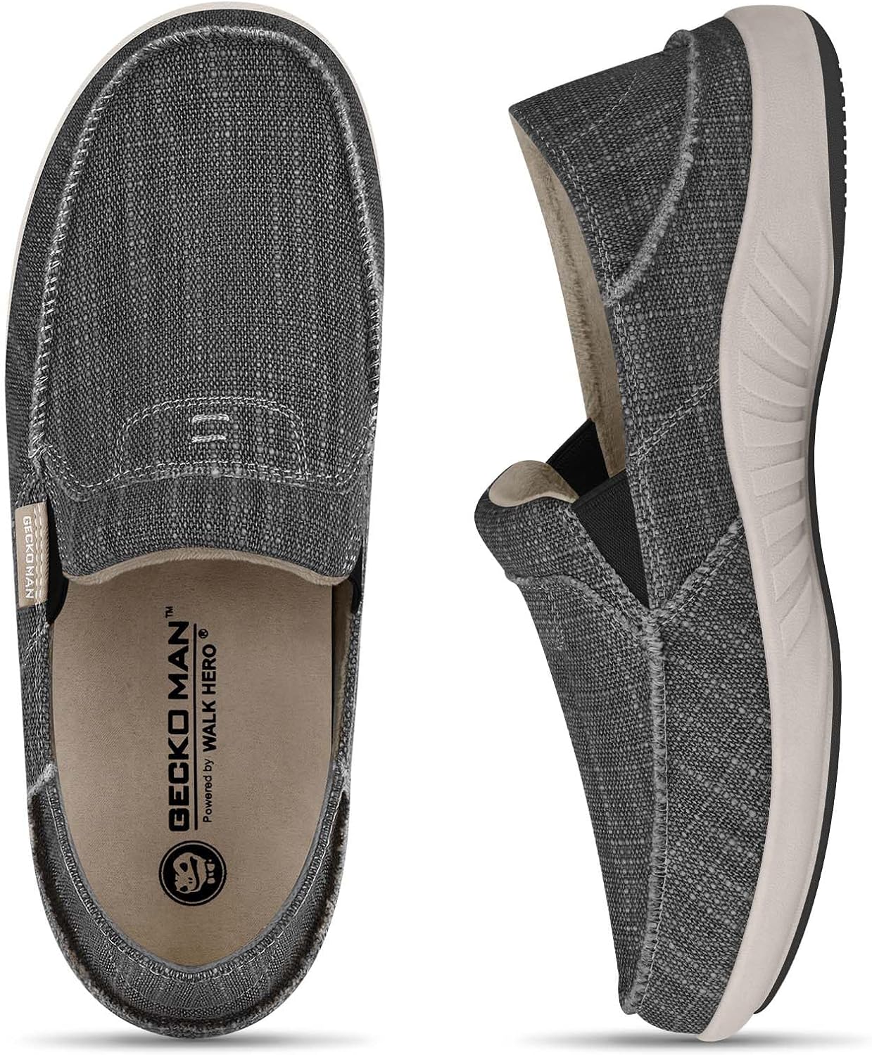 Mens Slip On Shoes with Arch Support for Pain Relief and Comfort