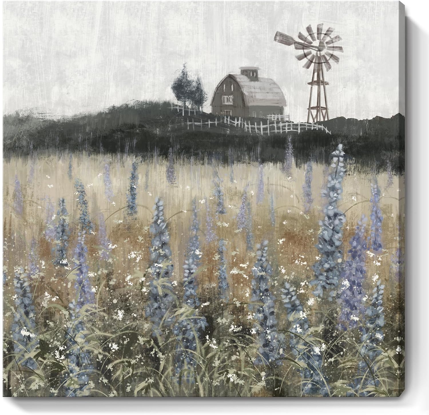 Farmhouse Wall Art Canvas Print for Rustic Living Room Decor