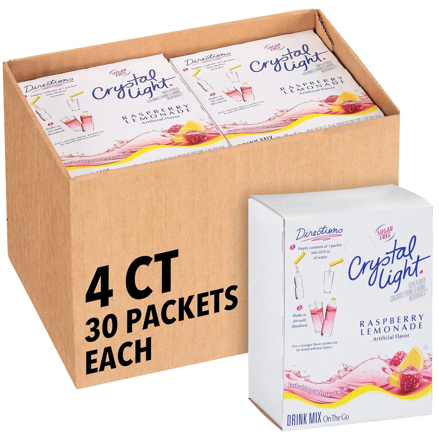 Crystal Light Raspberry Lemonade Powdered Drink Mix for Refreshment