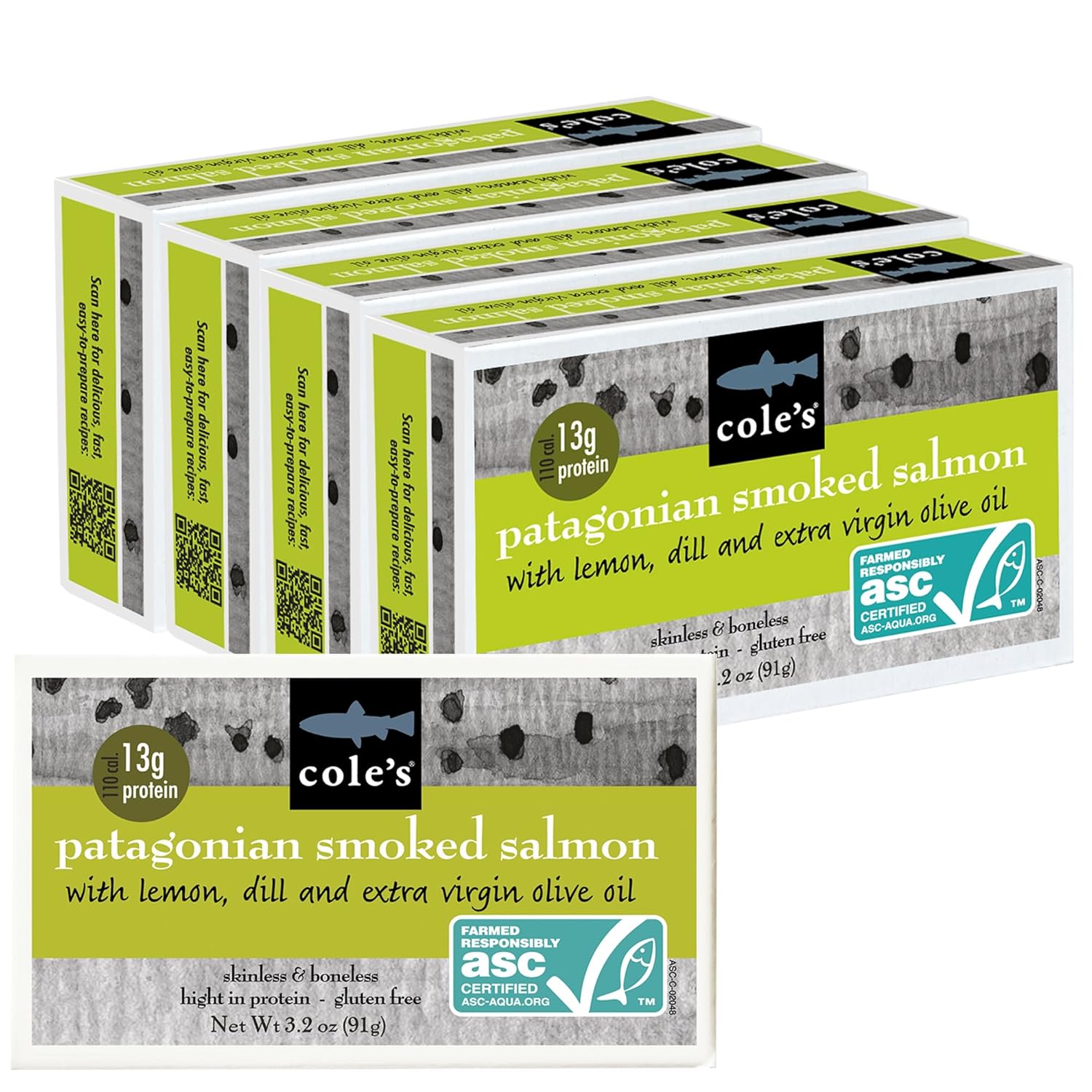 Cole's Smoked Salmon Fillet with Lemon & Dill in Olive Oil