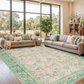 Floral Rug for Living Room Bedroom - Vintage Boho Area Rug