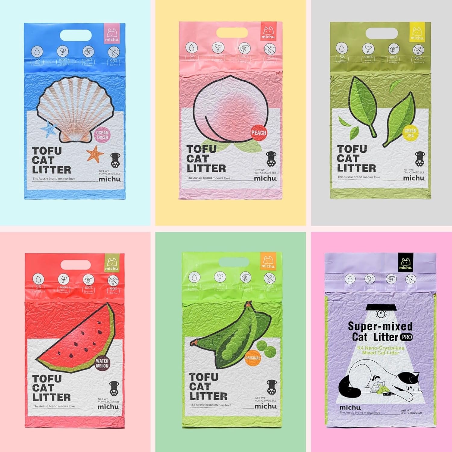 Tofu Cat Litter Natural Clumping for Easy Cleanup and Comfort