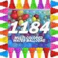 Water Balloons 1,184 Pack Multicolor - Fast Fill Self-Sealing Fun