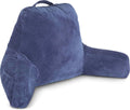Husband Pillow Dark Blue Reading Pillow - Large Support for Sitting Up