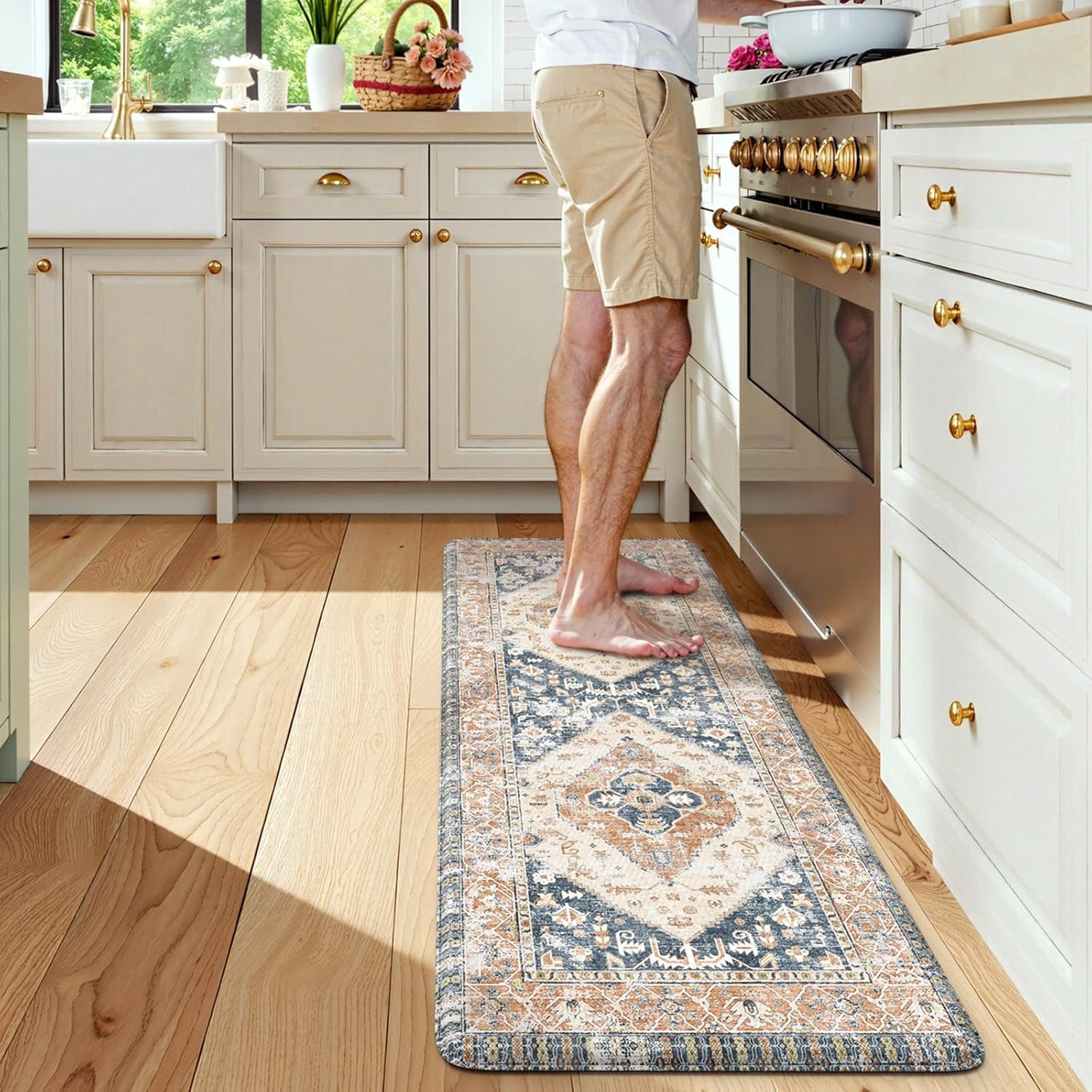 KIMDOE Anti Fatigue Kitchen Mat for Comfort and Style
