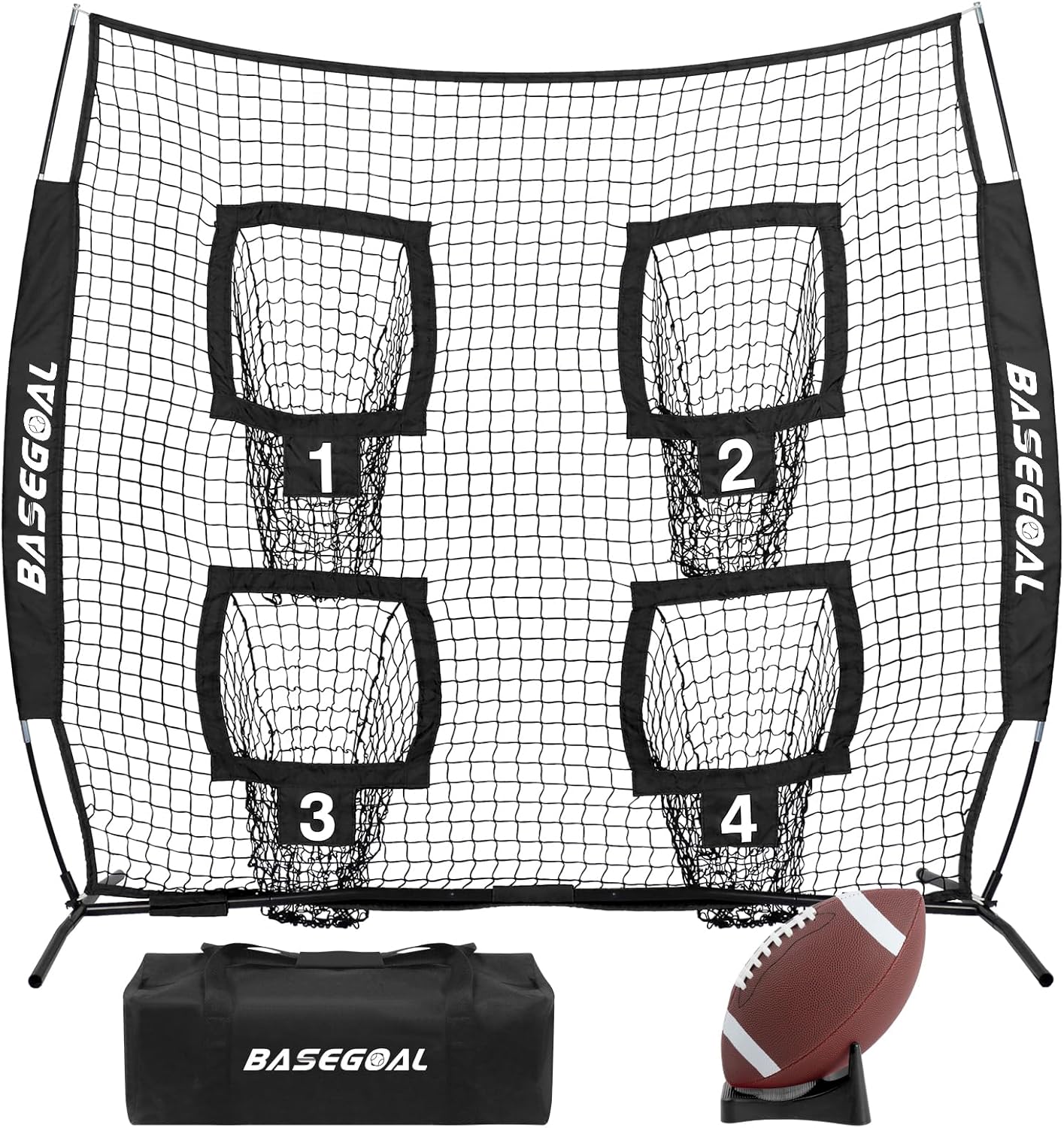 6x6 Ft Football Nets for Throwing - QB Accuracy Trainer Tool