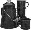 COLETTI Classic Enamel Percolator & Mugs - Timeless Camp Coffee
