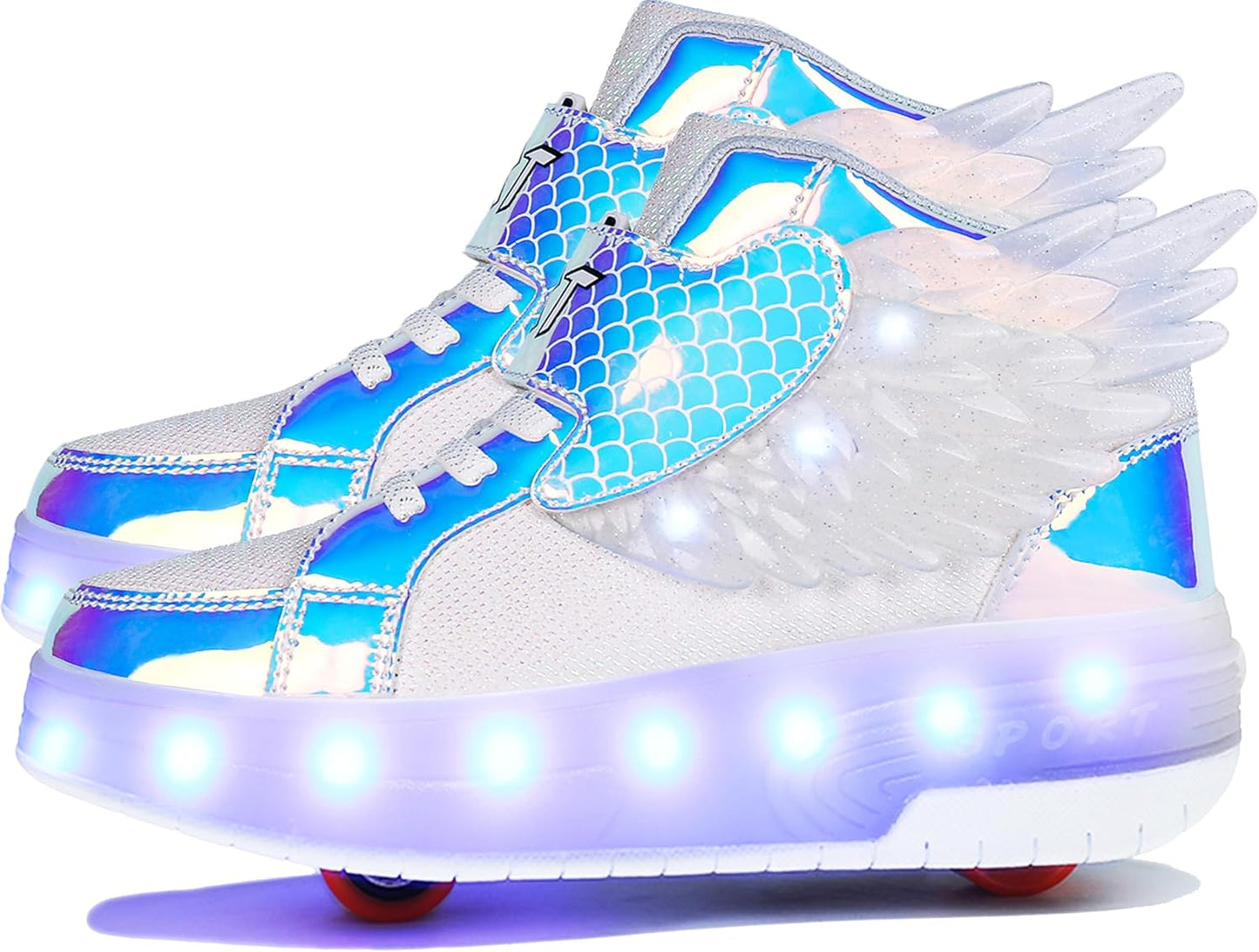 Aikuass LED Light Up Roller Shoes for Kids - Fun and Stylish
