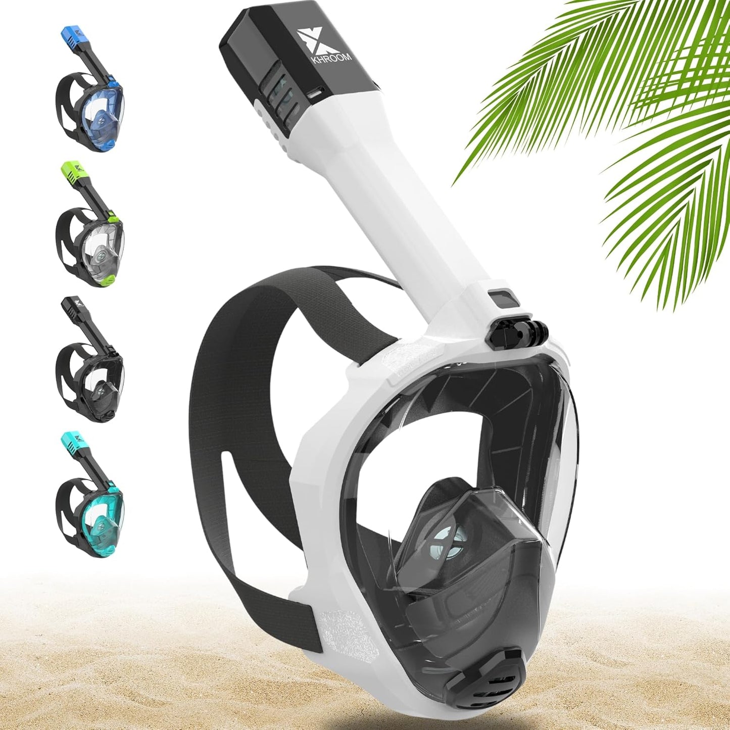Khroom Full Face Snorkel Mask for Adults with New Valve Tech