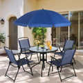 Vongrasig 6 Pieces Folding Patio Dining Set for Outdoor Spaces