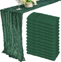 Cheesecloth Table Runner 12 Pack 10ft Dark Green - Rustic Boho Decor