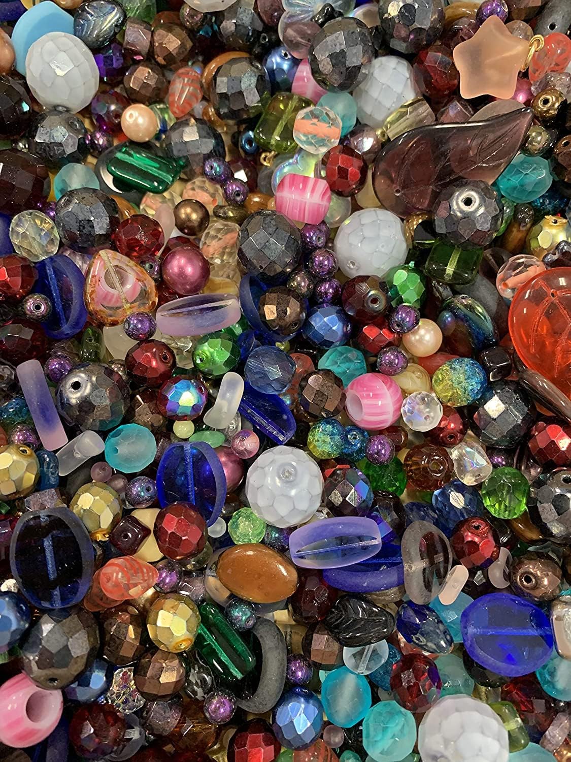 Assorted Glass Beads for Jewelry Making and Creative Projects