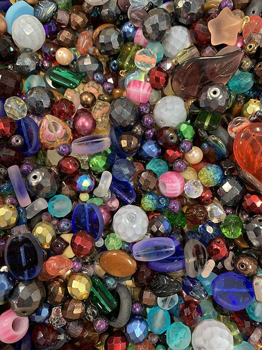 Assorted Glass Beads for Jewelry Making and Creative Projects