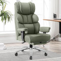 Big and Tall Office Desk Chair Green - Leather Executive Recliner