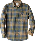 Dubinik Mens Flannel Shirt Long Sleeve Button-Down (Style CT2V)