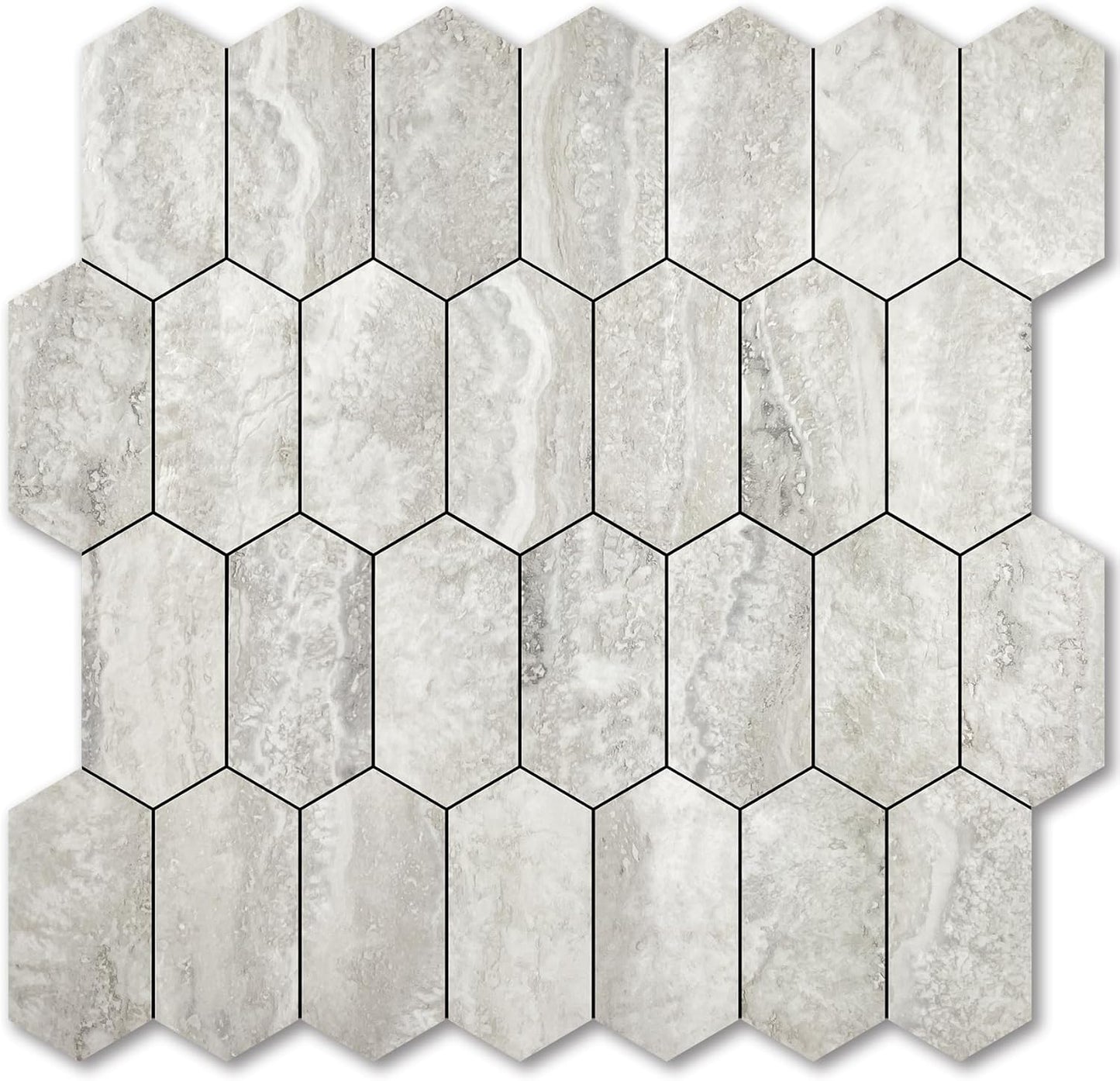 Vamos Tile Long Hexagon Peel and Stick Backsplash for Home