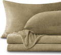 BEDELITE Flannel Sheets Twin Size Camel - Super Soft Fleece Set