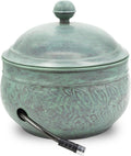 Key West Garden Hose Holder Pot - Large Capacity Blue Verde