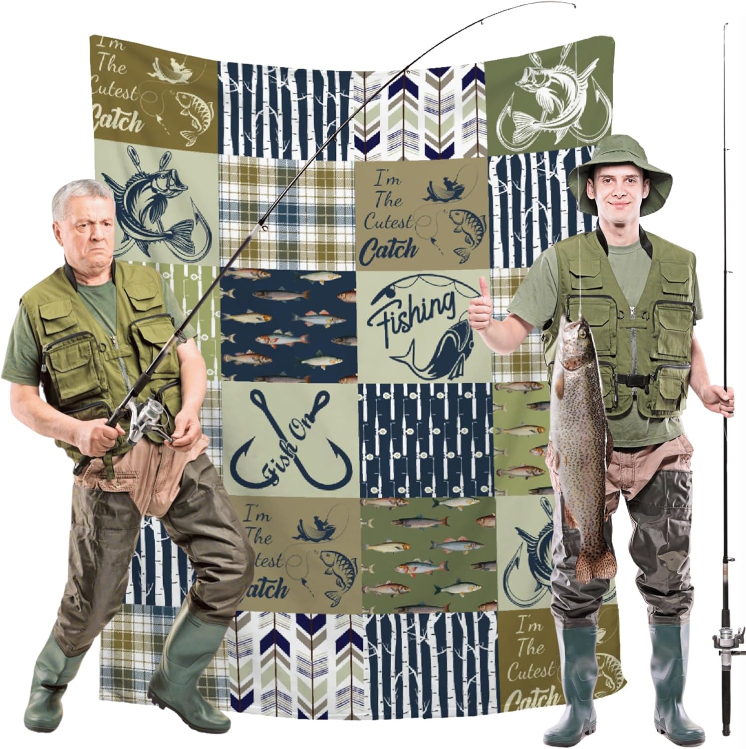 Soft Fishing Throw Blanket for Fish Lovers