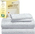Floral Pattern King Size Sheets Set - Luxury 400 TC Sateen