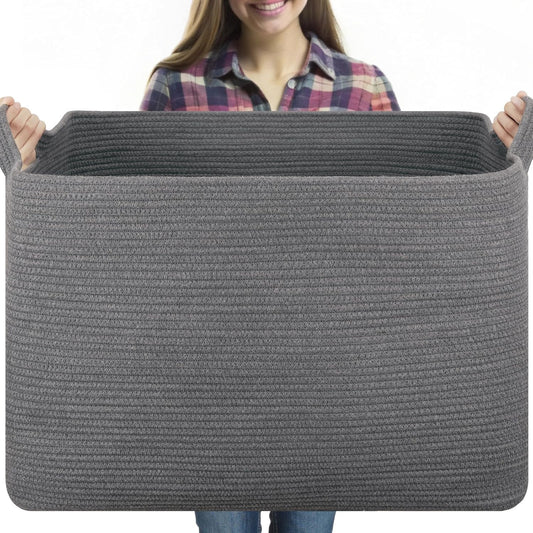 Extra Large Blanket Basket for Living Room Storage Solutions