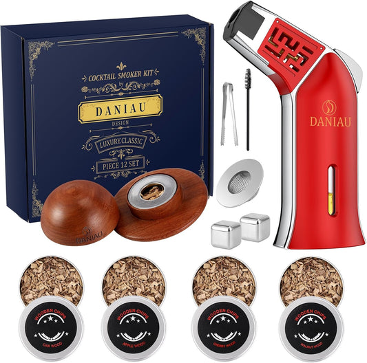 Bourbon Smoker Kit w/ Torch & Wood Chips - DANIAU