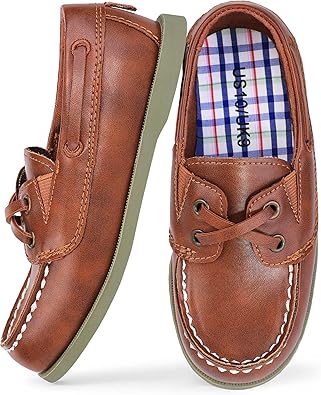 HOMEHOT Boys Dress Shoes Slip On Loafers for School and Play