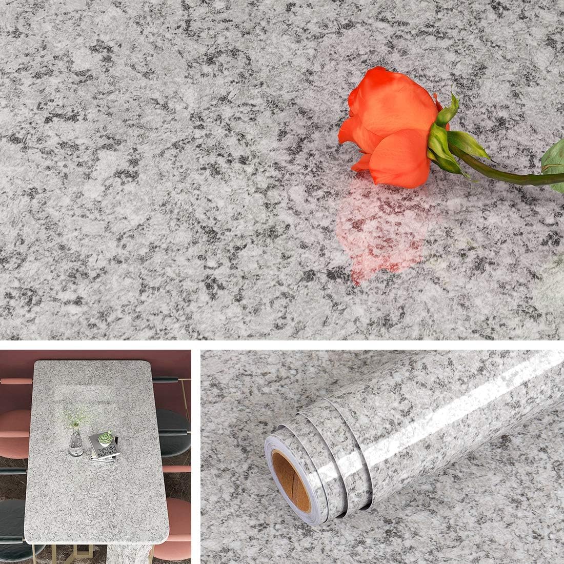 Livelynine 24 x 197 Inch Wide Granite Countertop Contact Paper