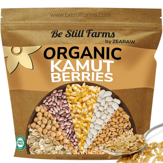 Organic Kamut Wheat Berries - High Fiber & Protein Grain