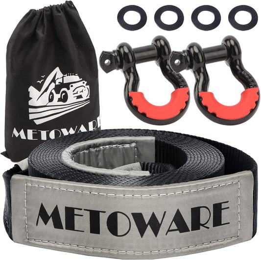 Heavy Duty Tow Strap Recovery Kit for Off Road Towing Needs