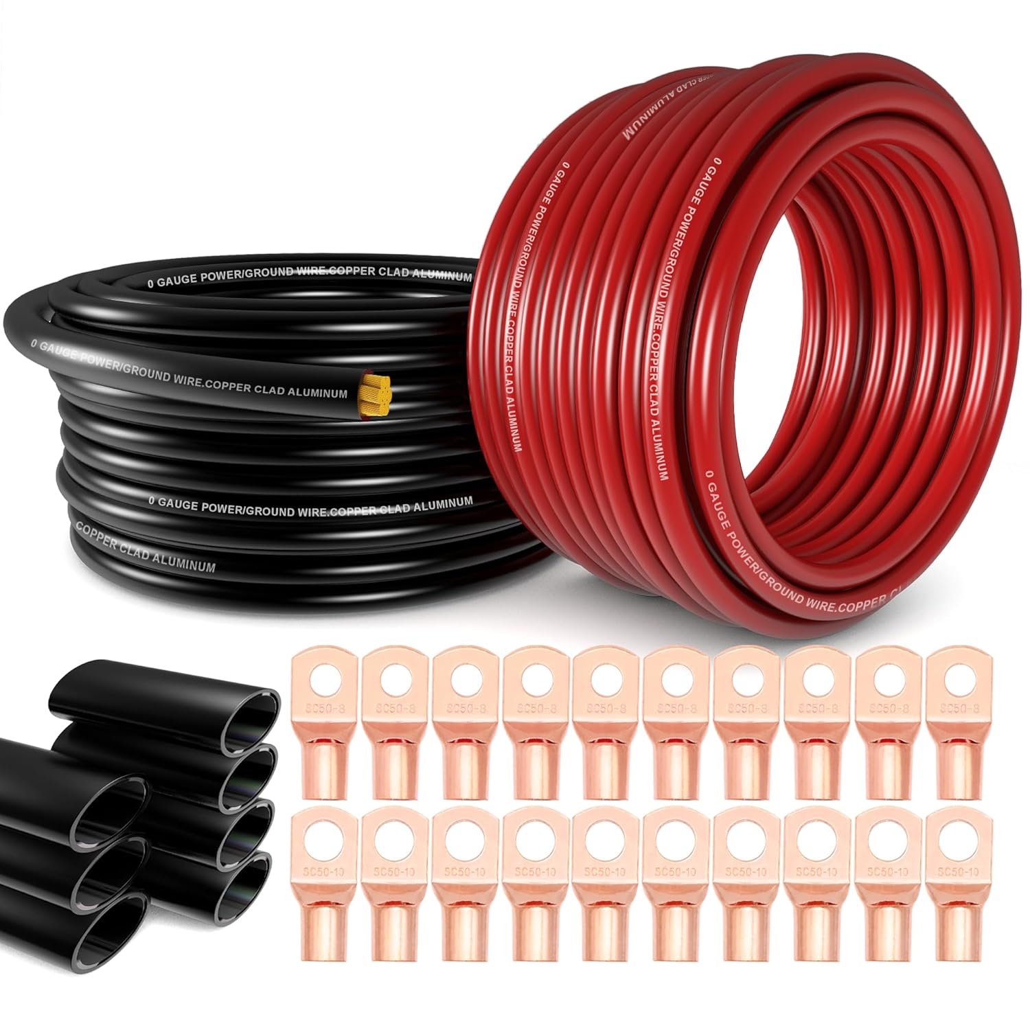40FT 1/0 Gauge Wire Copper Clad Aluminum for Automotive Use