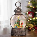 Christmas Snow Globes Lantern with Music - Festive Swirling Globe