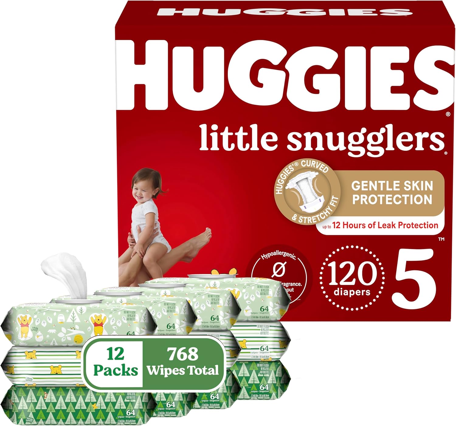 Ultimate Comfort Bundle: Huggies Little Snugglers Diapers & Wipes