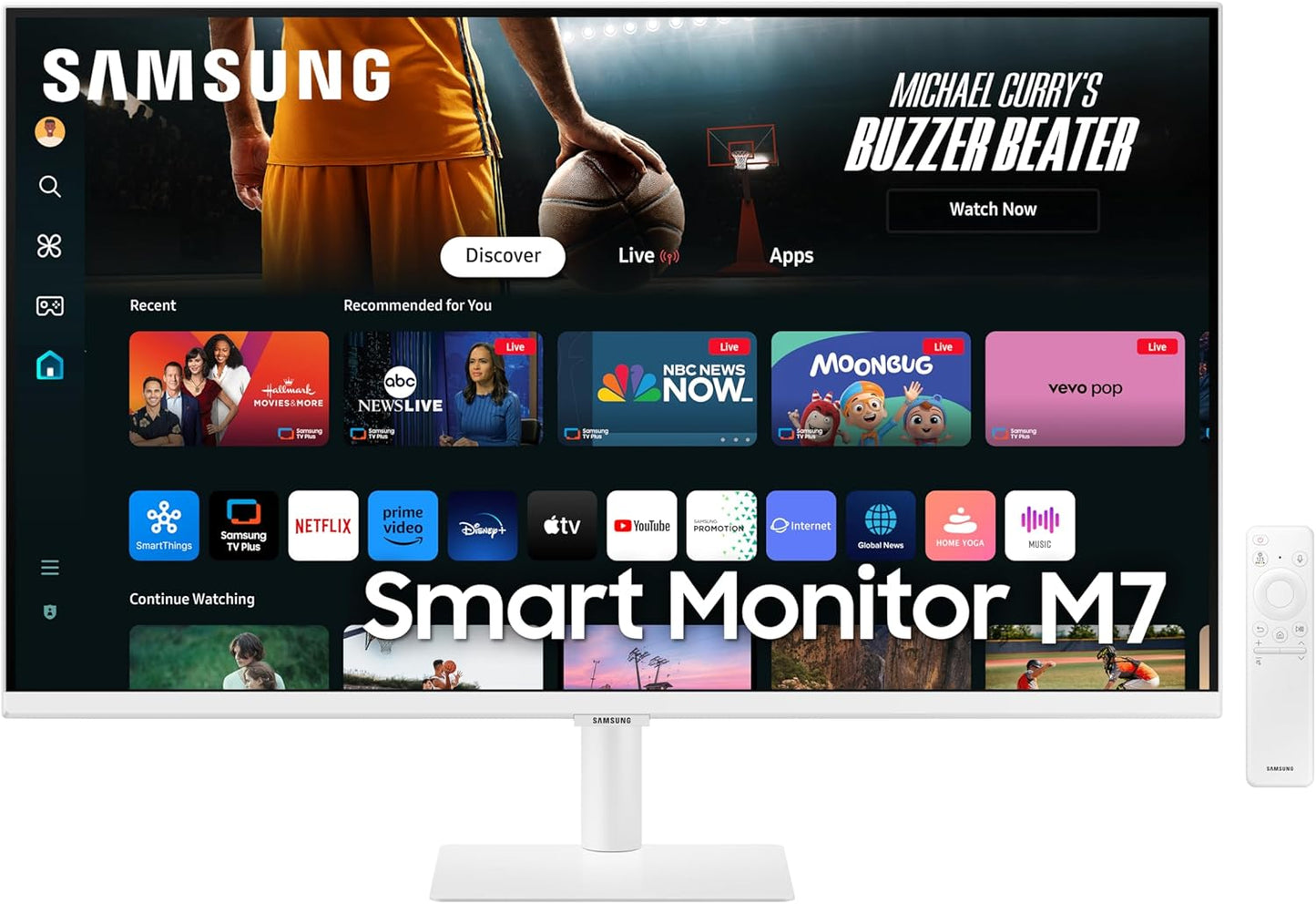 SAMSUNG 32-Inch 4K Smart Monitor: Streaming TV, Gaming Hub & More