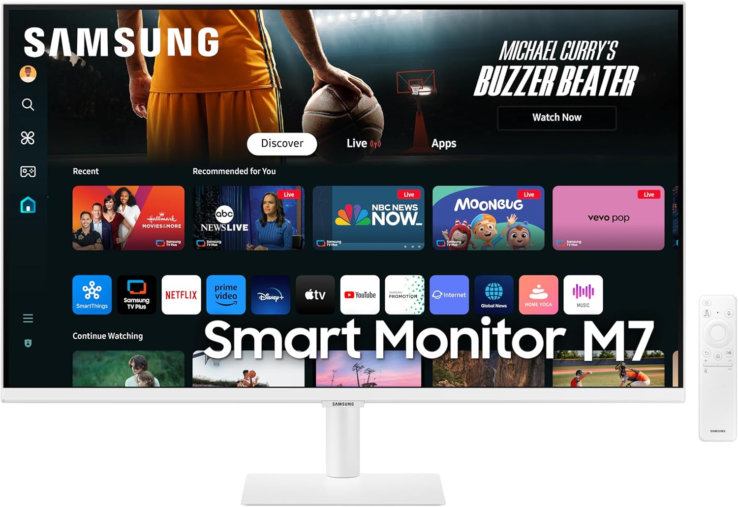 SAMSUNG 32-Inch 4K Smart Monitor: Streaming TV, Gaming Hub & More