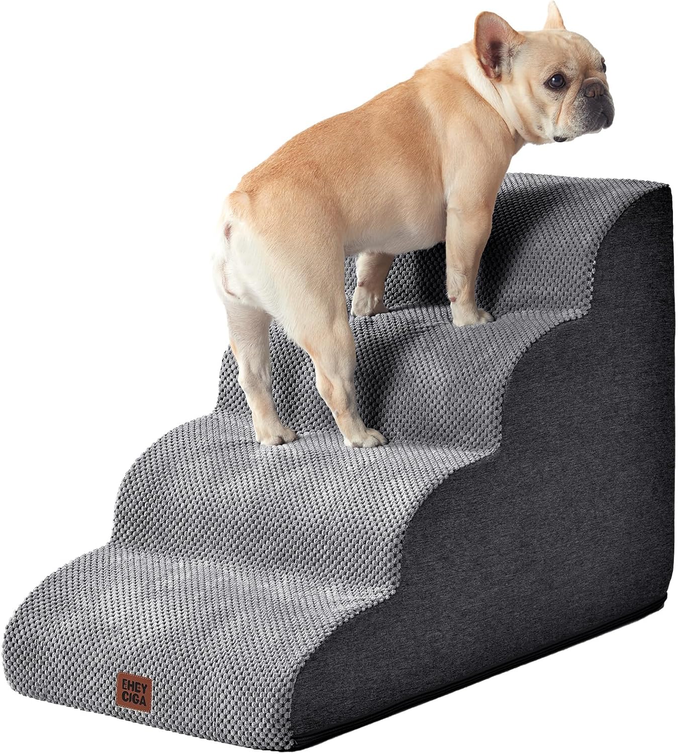 Curved Dog Stairs Ramp for High Beds - Comfortable Pet Steps