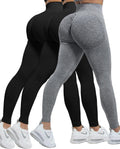 CHRLEISURE Workout Leggings Sets for Women - Seamless Butt Lift