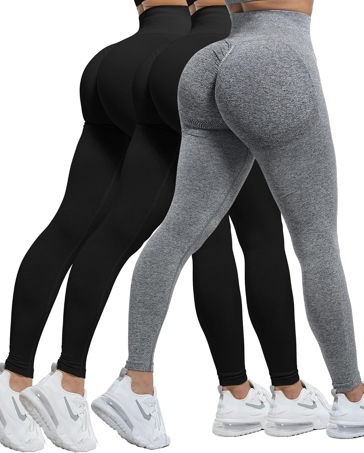 CHRLEISURE Workout Leggings Sets for Women - Seamless Butt Lift