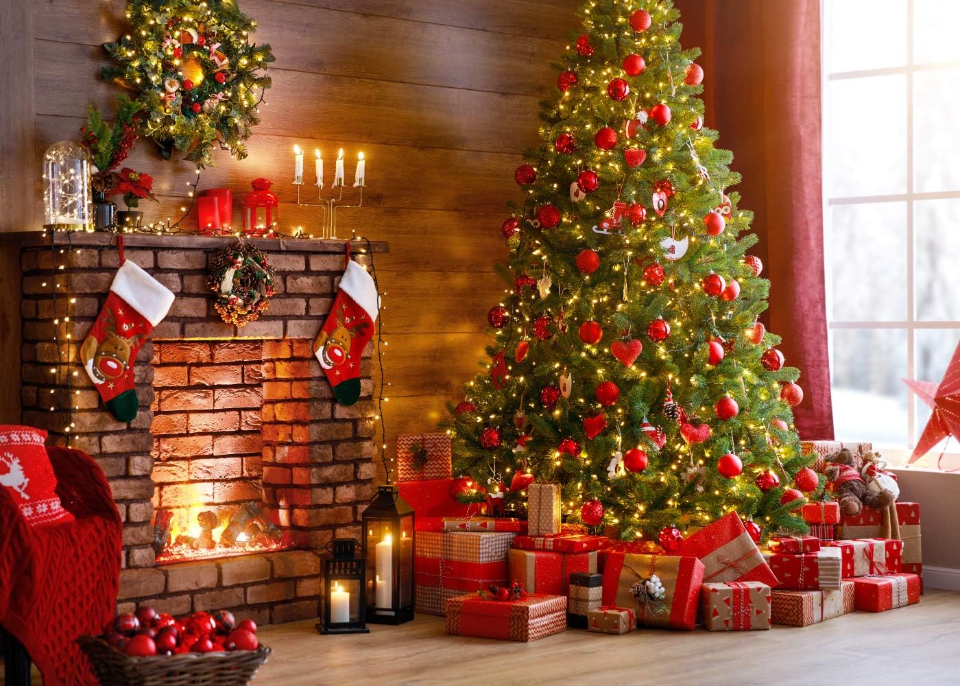 10x8FT Christmas Photography Backdrop for Holiday Celebrations